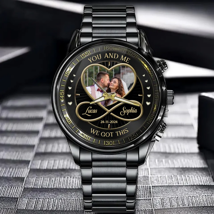 Personalized Couple Watch - Anniversary/Birthday/Christmas Gift For Couple/Husband Wife - You Lucky Bastard