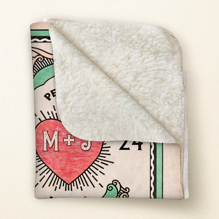 Personalized Couple Quilt/Fleece Throw Blanket/Pillow Cover - Gift Idea For Couple - The Perfect Match