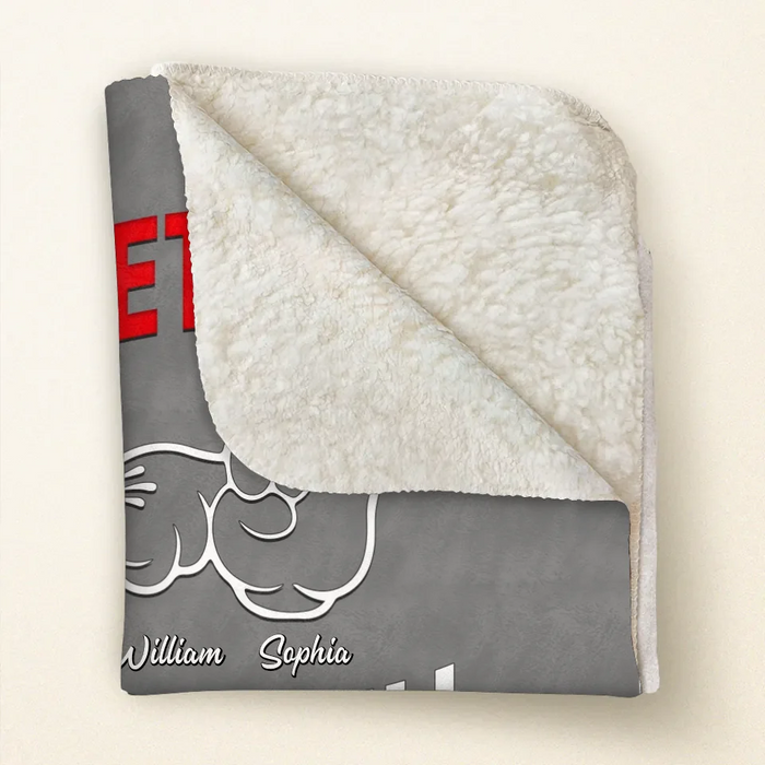 Personalized Couple Quilt/Fleece Throw Blanket - Gift Idea For Couple - My Netflix And Chill Blanket