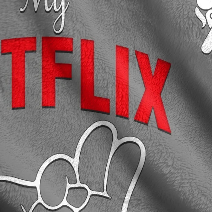 Personalized Couple Quilt/Fleece Throw Blanket - Gift Idea For Couple - My Netflix And Chill Blanket