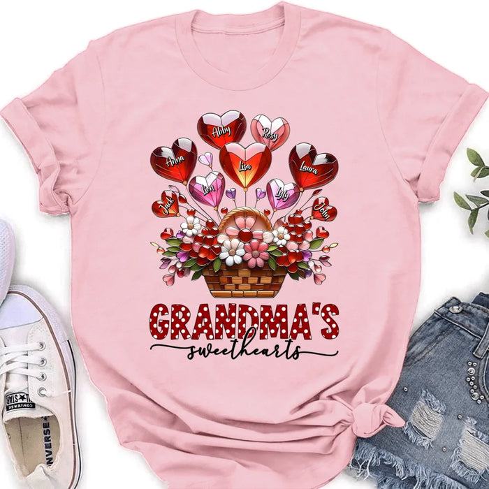Personalized Grandma Unisex T-shirt/Long Sleeve/Sweatshirt/Hoodie - Gift Idea For Grandma/Mother's Day - Grandma's Sweethearts