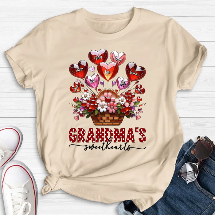 Personalized Grandma Unisex T-shirt/Long Sleeve/Sweatshirt/Hoodie - Gift Idea For Grandma/Mother's Day - Grandma's Sweethearts