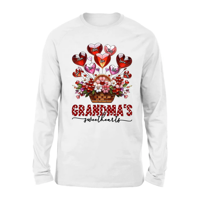 Personalized Grandma Unisex T-shirt/Long Sleeve/Sweatshirt/Hoodie - Gift Idea For Grandma/Mother's Day - Grandma's Sweethearts