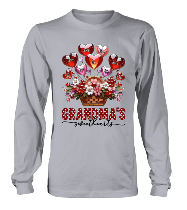 Personalized Grandma Unisex T-shirt/Long Sleeve/Sweatshirt/Hoodie - Gift Idea For Grandma/Mother's Day - Grandma's Sweethearts