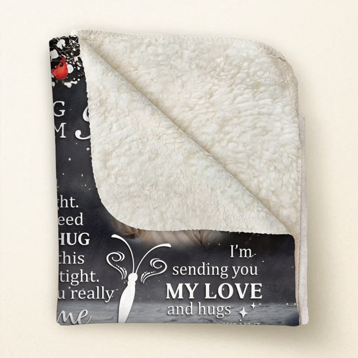 Personalized Memorial Quilt/Fleece Throw Blanket - Memorial Gift Idea - Upload Photo - A Hug From Heaven