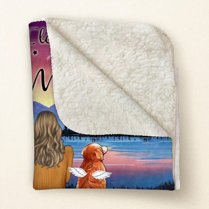 Personalized Pet Mom/Dad Quilt/Fleece Throw Blanket - Up to 3 Pets - Gift Idea For Dog/Cat/Rabbit Lover - I Love You To The Moon And Back