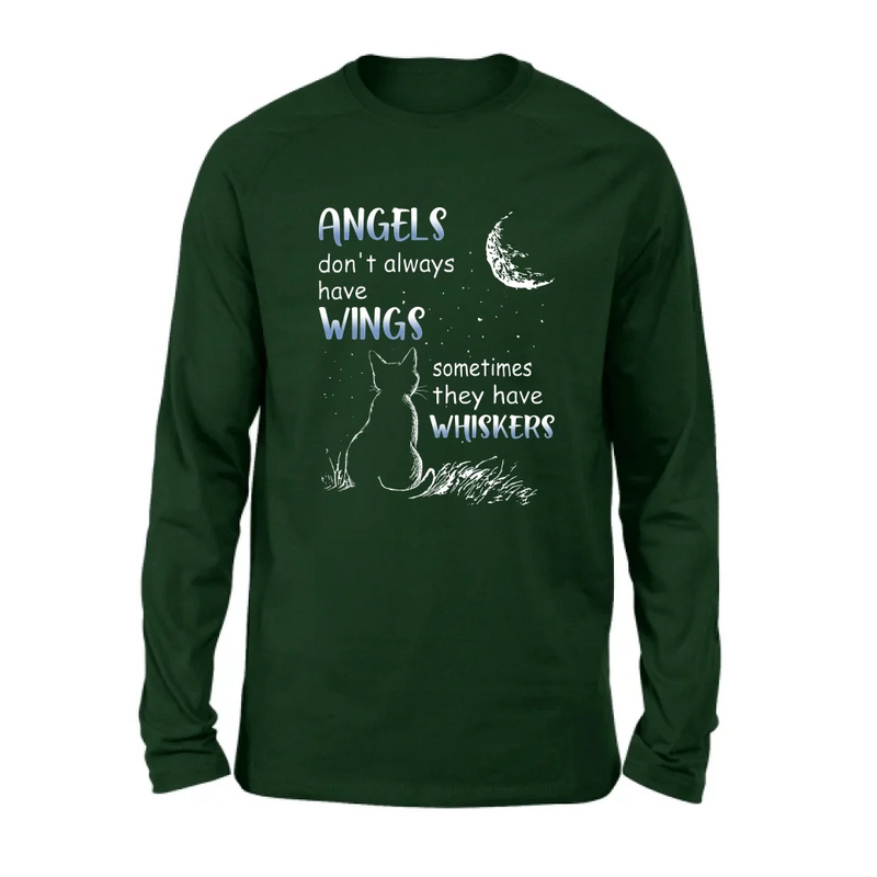 Personalized Dog/Cat T-shirt/Long Sleeve/Sweatshirt/Hoodie - Memorial Gift Idea For Pet Lover - Angels Don't Always Have Wings