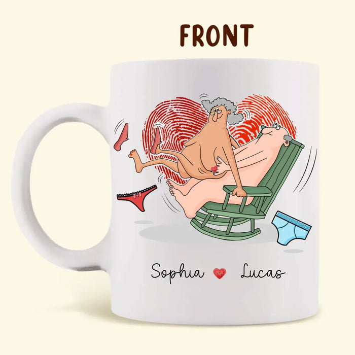 Personalized Old Couple Coffee Mug - We Are Never Too Old For This - Gift Idea For Husband/Wife/Valentine