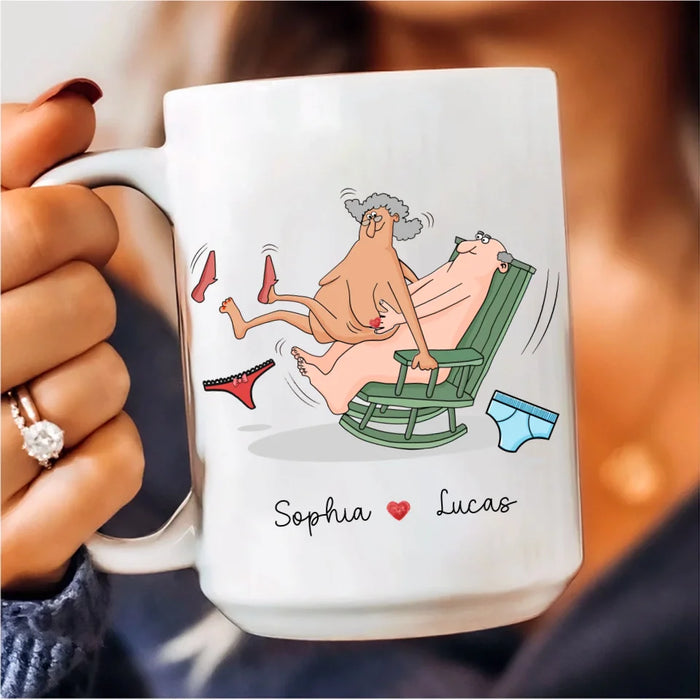 Personalized Old Couple Coffee Mug - Gift Idea For Husband/Wife/Valentine - We Are Never Too Old For This