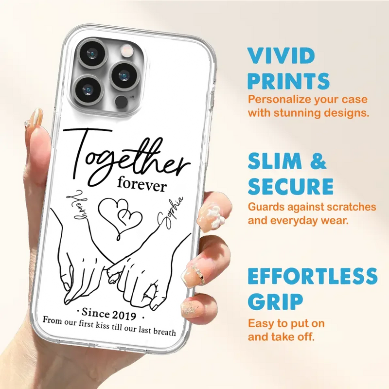 Custom Personalized Couple Phone Case For iPhone/ Samsung - Gift Idea For Couple - Together Forever