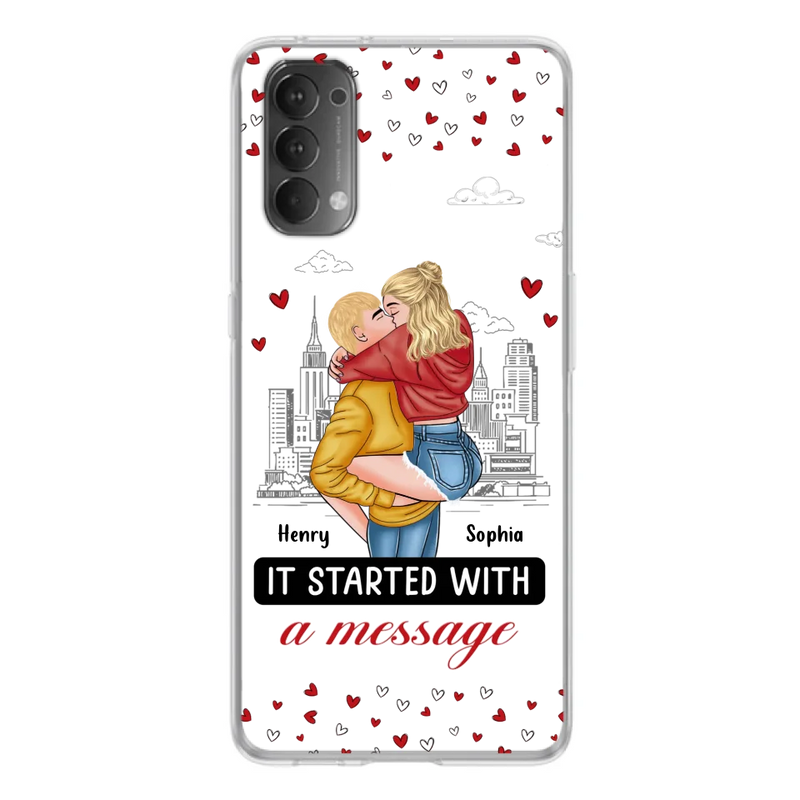 Custom Personalized Couple Phone Case For Xiaomi/ Oppo/ Huawei - Gift Idea For Couple - It Started With A Message