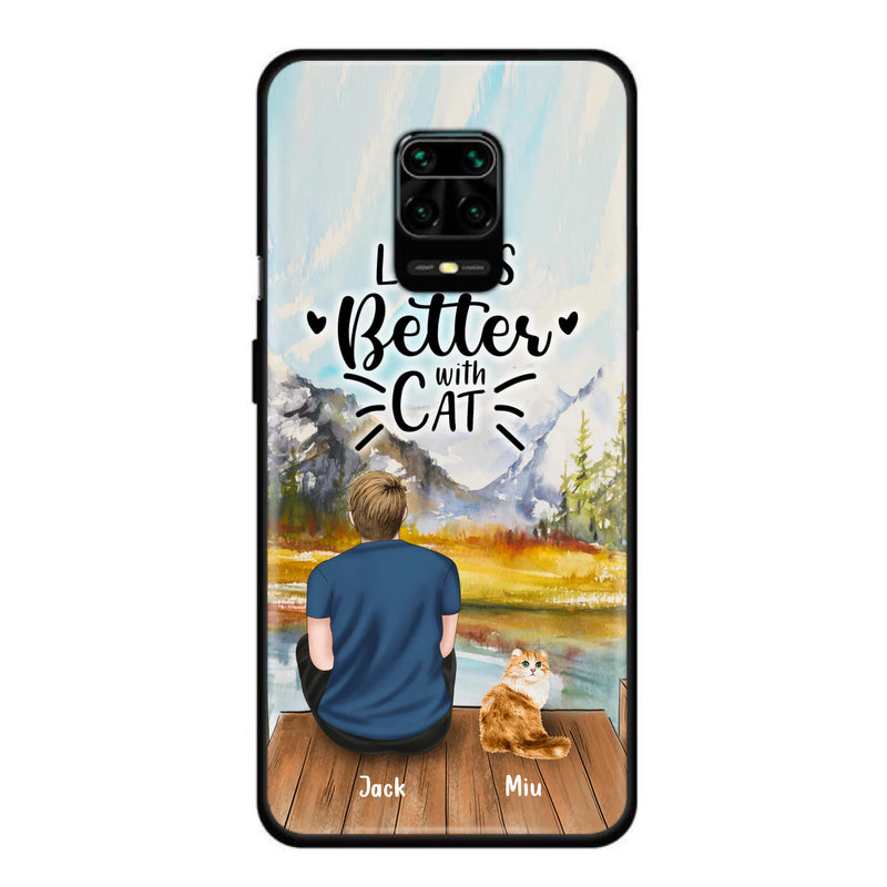 Custom Personalized Cat Dad Phone Case - Gifts For Cat Lovers With Upto 4 Cats - Best Cat Dad Ever - Case For iPhone, Samsung And Xiaomi