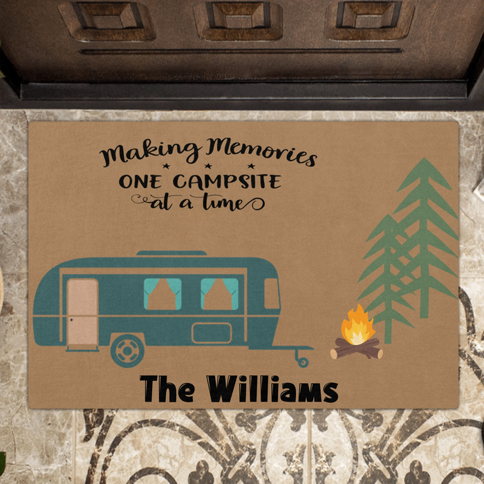 Custom Personalized Camping Doormat - Best Gift for Camping Lovers - Making memories one campsite at a time - OFAWC7