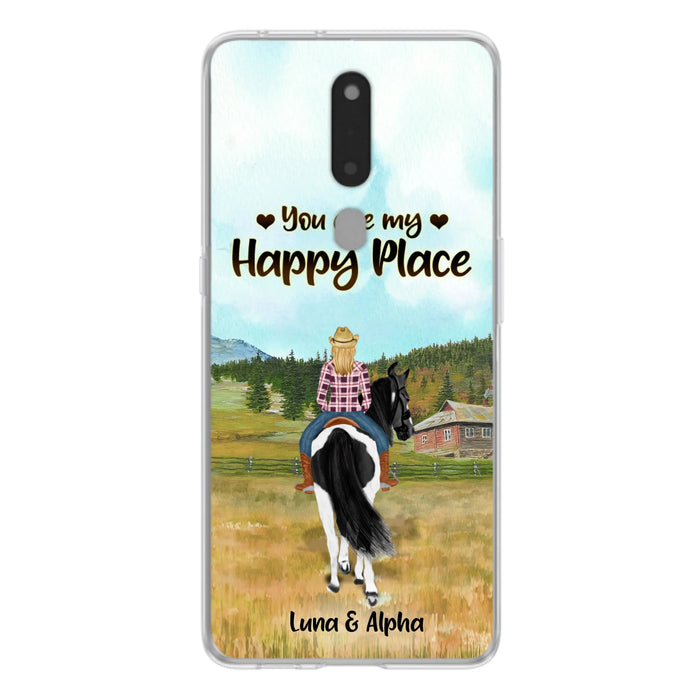 Custom Personalized Horse Riding Phone Case - You Are My Happy Place - Case Phone For Xiaomi, Oppo And Huawei