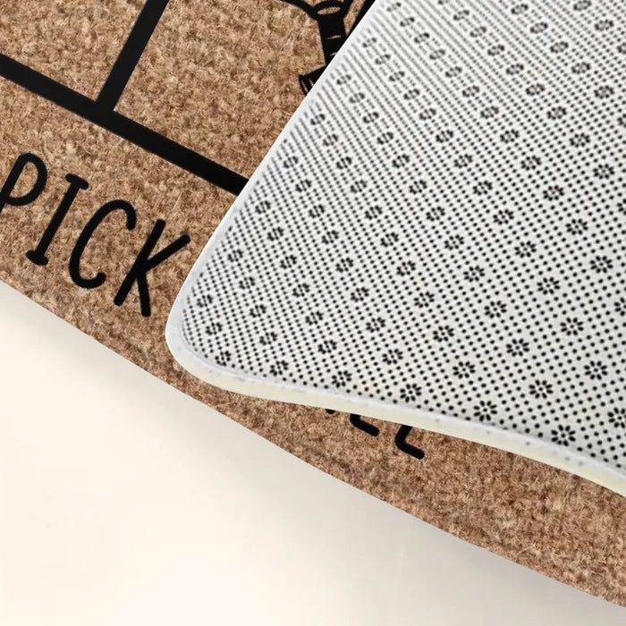 Personalized Pickleball Doormat - Playing Pickleball Court Anniversary Housewarming Gift