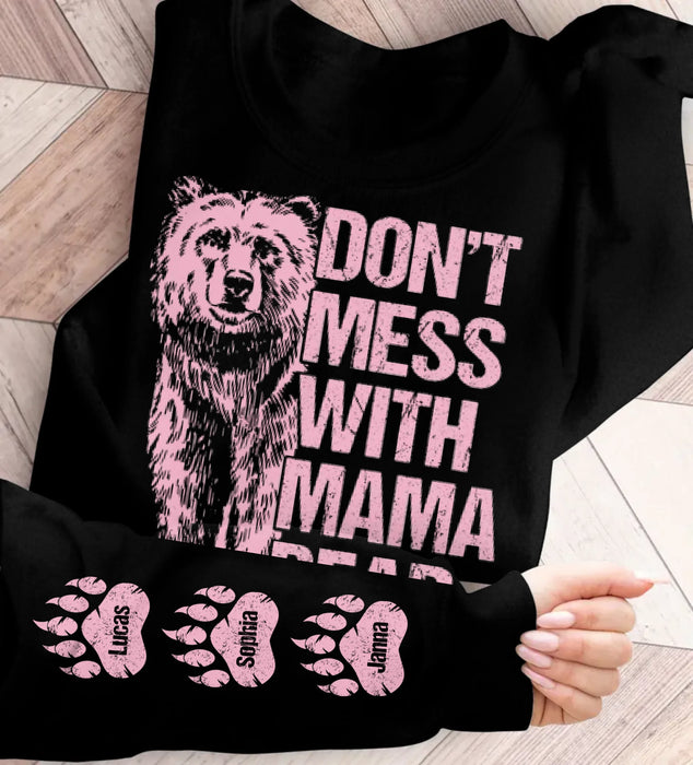 Personalized Bear AOP Sweater - Gift Idea For Mother's Day With Up To 6 Kids - Don't Mess With Mama Bear