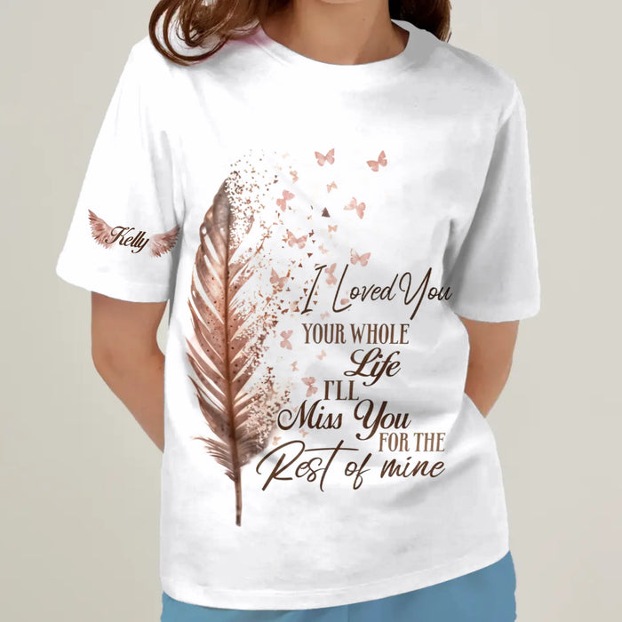 Personalized Memorial AOP T-Shirt/Sweater Hoodie - Memorial Gift Idea For Family Member