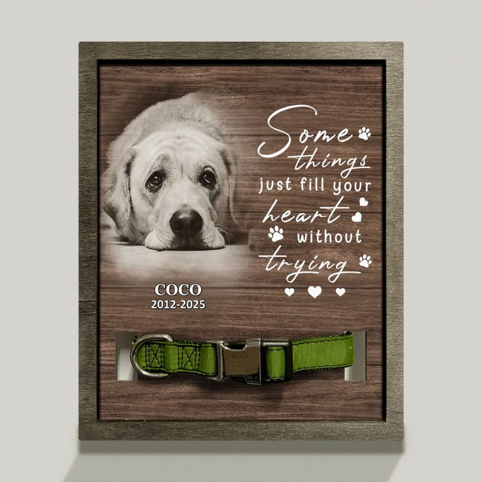 Personalized Memorial Pet Loss Frame - Memorial Gift Idea Pet Owner - Upload Photo - Some Things Just Fill Your Heart Without Trying