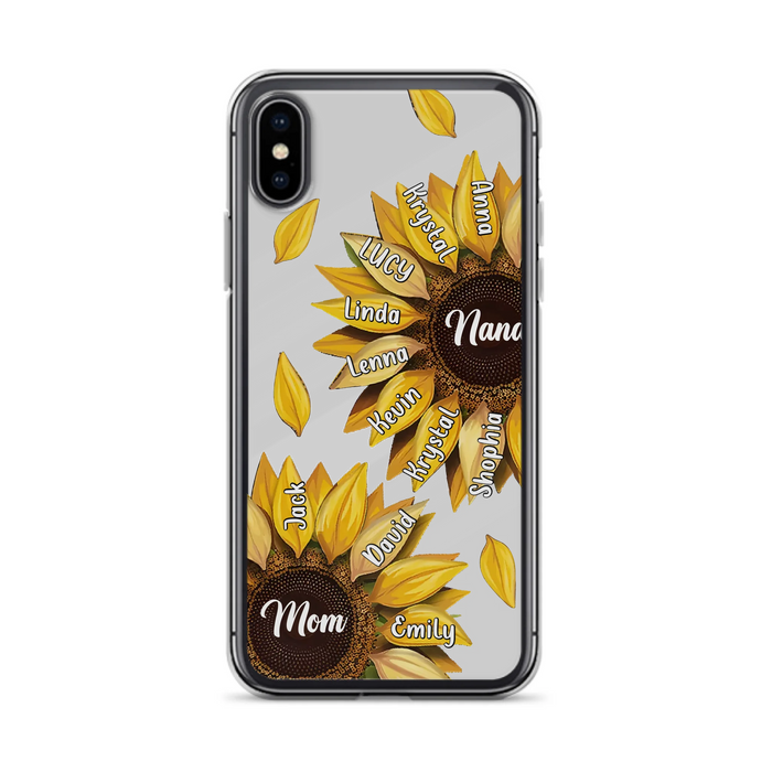 Custom Personalized Sunflower Grandma Phone Case -Upto 11 Kids - Mother's Day Gift Idea for Mom/Grandma -  Case For iPhone/Samsung
