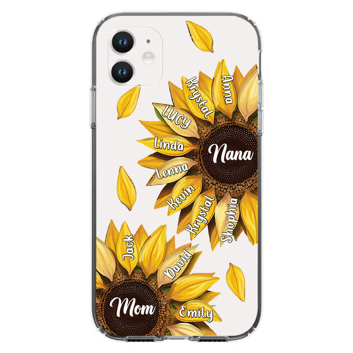 Custom Personalized Sunflower Grandma Phone Case -Upto 11 Kids - Mother's Day Gift Idea for Mom/Grandma -  Case For iPhone/Samsung