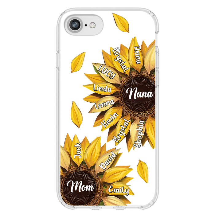 Custom Personalized Sunflower Grandma Phone Case -Upto 11 Kids - Mother's Day Gift Idea for Mom/Grandma -  Case For iPhone/Samsung