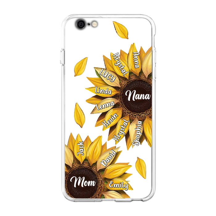 Custom Personalized Sunflower Grandma Phone Case -Upto 11 Kids - Mother's Day Gift Idea for Mom/Grandma -  Case For iPhone/Samsung