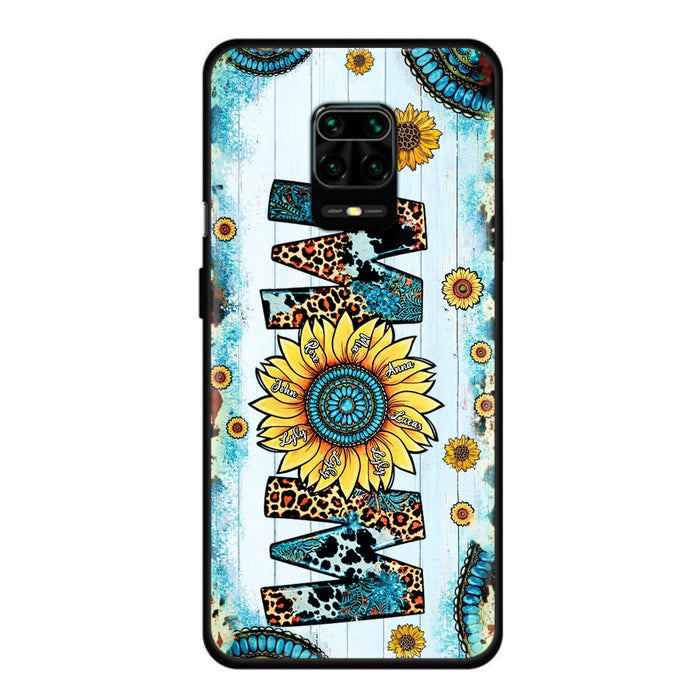 Personalized Mom Sunflower Phone Case - Mother's Day Gift Idea - Up to  8 Kids - Xiaomi/Oppo/Huawei