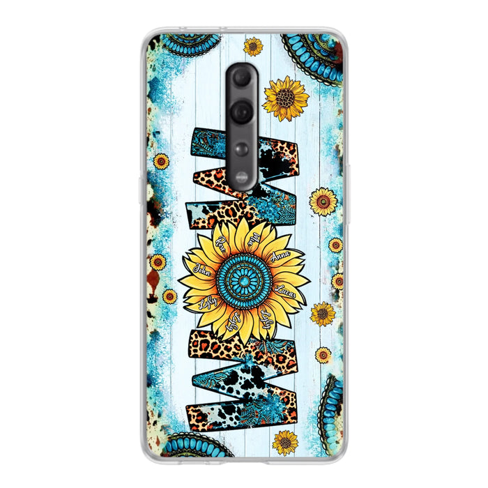Personalized Mom Sunflower Phone Case - Mother's Day Gift Idea - Up to  8 Kids - Xiaomi/Oppo/Huawei