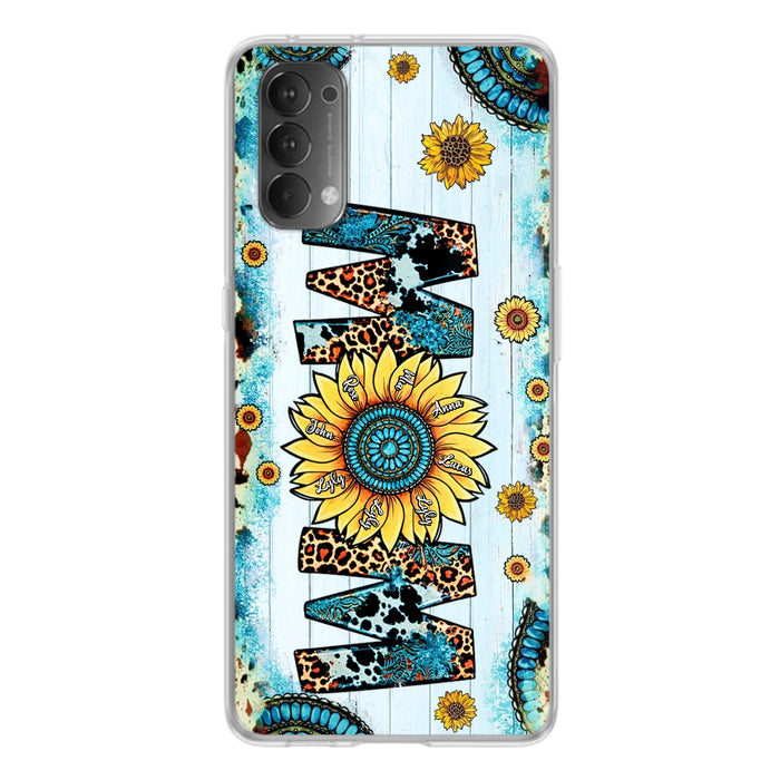 Personalized Mom Sunflower Phone Case - Mother's Day Gift Idea - Up to  8 Kids - Xiaomi/Oppo/Huawei