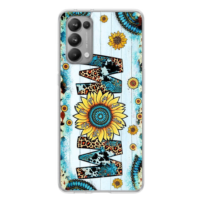 Personalized Mom Sunflower Phone Case - Mother's Day Gift Idea - Up to  8 Kids - Xiaomi/Oppo/Huawei