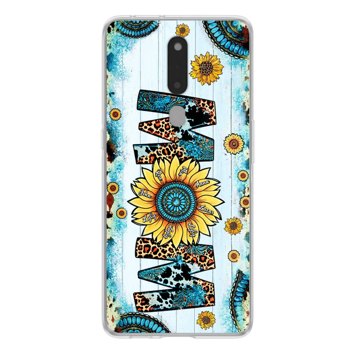 Personalized Mom Sunflower Phone Case - Mother's Day Gift Idea - Up to  8 Kids - Xiaomi/Oppo/Huawei