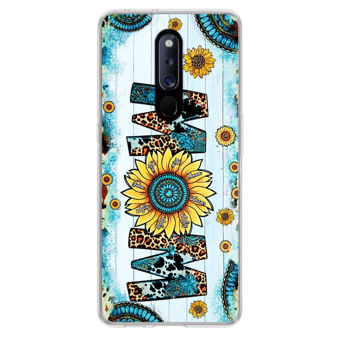 Personalized Mom Sunflower Phone Case - Mother's Day Gift Idea - Up to  8 Kids - Xiaomi/Oppo/Huawei