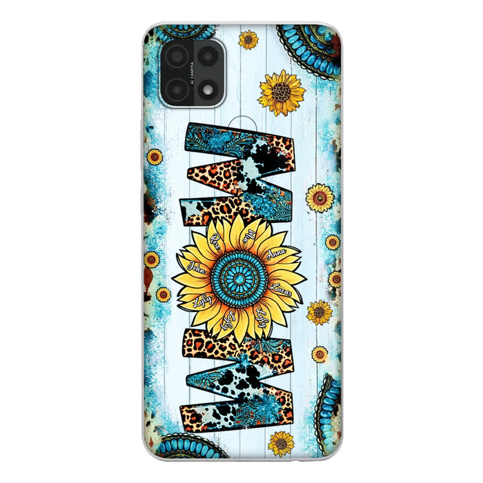 Personalized Mom Sunflower Phone Case - Mother's Day Gift Idea - Up to  8 Kids - Xiaomi/Oppo/Huawei