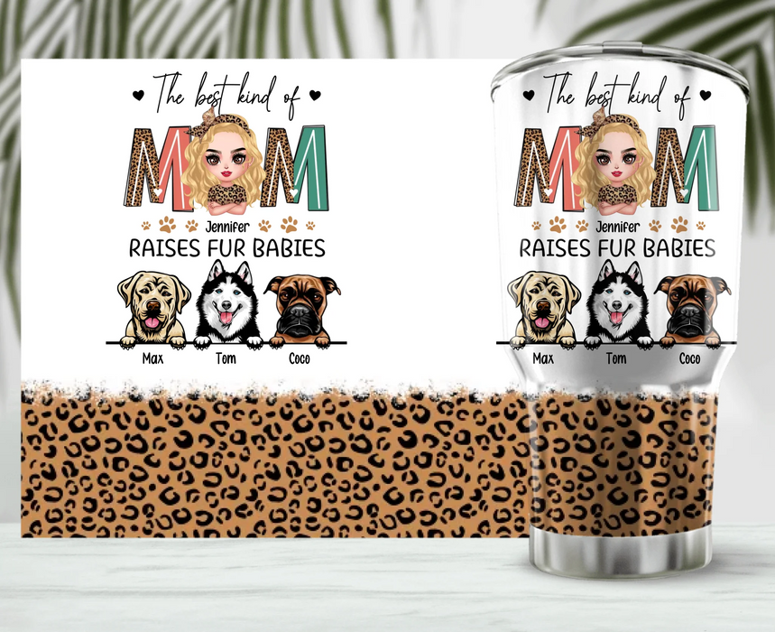 Personalized Dog Mom Irregular Tumbler - Mother's Day Gift For Dog Lover - The Best Kind Of Mom Raises Fur Babies