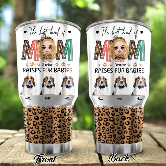 Personalized Dog Mom Irregular Tumbler - Mother's Day Gift For Dog Lover - The Best Kind Of Mom Raises Fur Babies