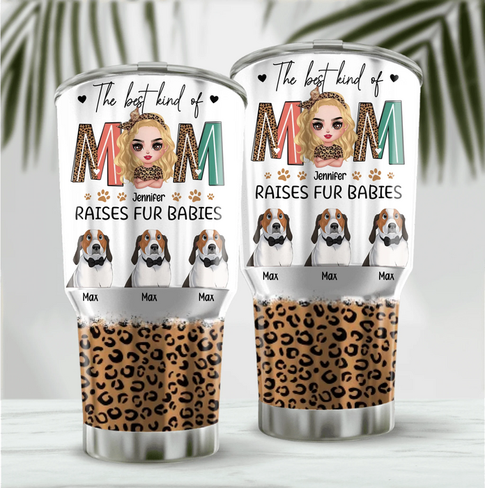Personalized Dog Mom Irregular Tumbler - Mother's Day Gift For Dog Lover - The Best Kind Of Mom Raises Fur Babies