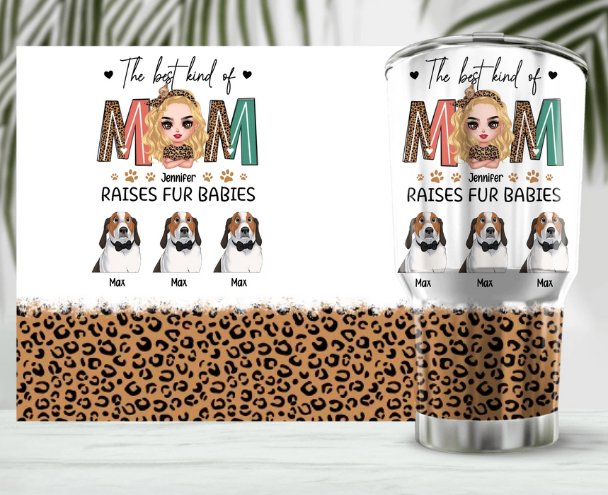 Personalized Dog Mom Irregular Tumbler - Mother's Day Gift For Dog Lover - The Best Kind Of Mom Raises Fur Babies