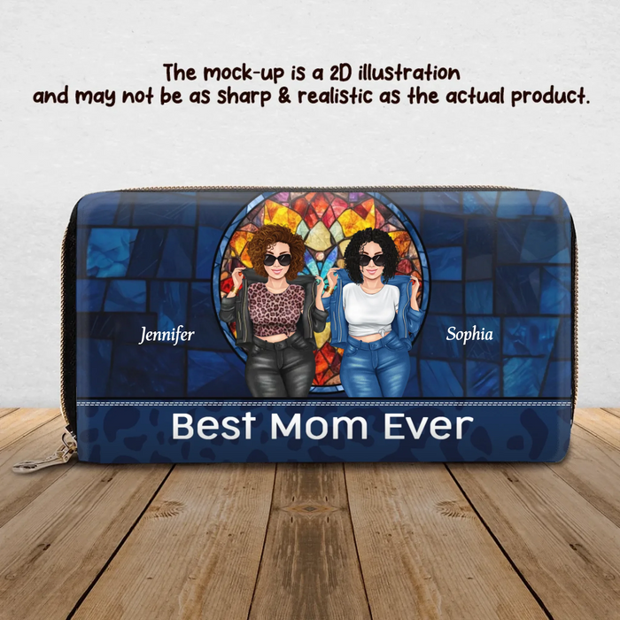 Personalized Best Mom Ever Long Wallet - Mother's Day Gift Idea From Daughter