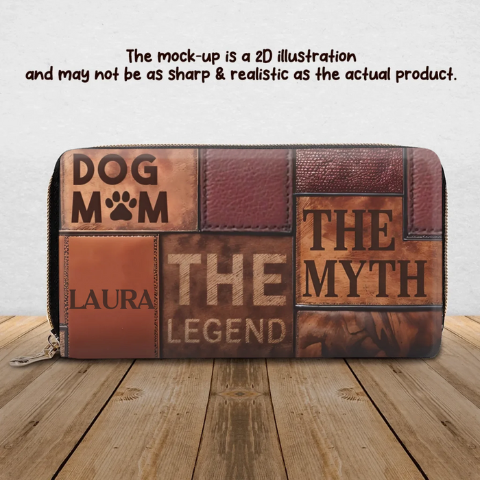 Personalized Dog Mom Long Wallet - Mother's Day Gift Idea For Dog Lover - Dog Mom The Legend The Myth