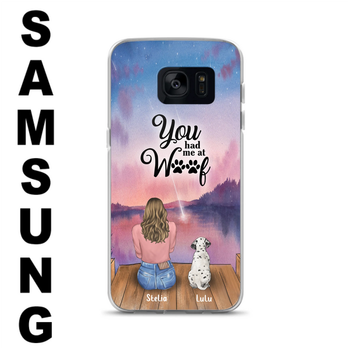 Personalized Dog Mom Phone Case - Gifts For Dog Lovers With Up to 4 Dogs - You Had Me At Woof - Case For iPhone, Samsung And Xiaomi