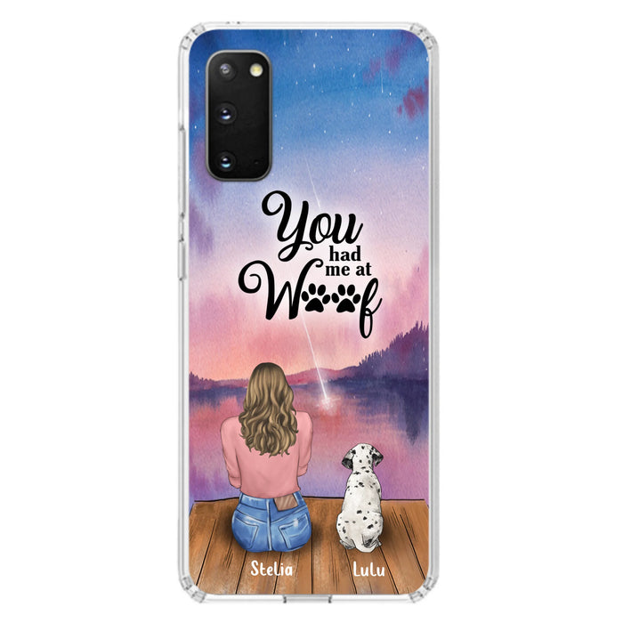 Personalized Dog Mom Phone Case - Gifts For Dog Lovers With Up to 4 Dogs - You Had Me At Woof - Case For iPhone, Samsung And Xiaomi