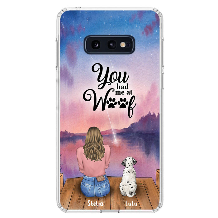 Personalized Dog Mom Phone Case - Gifts For Dog Lovers With Up to 4 Dogs - You Had Me At Woof - Case For iPhone, Samsung And Xiaomi