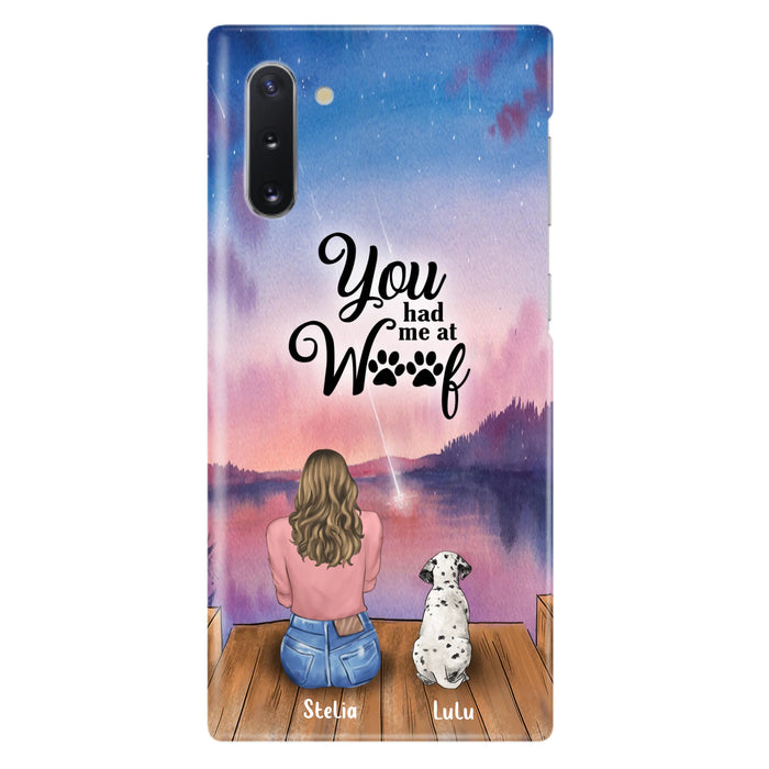 Personalized Dog Mom Phone Case - Gifts For Dog Lovers With Up to 4 Dogs - You Had Me At Woof - Case For iPhone, Samsung And Xiaomi