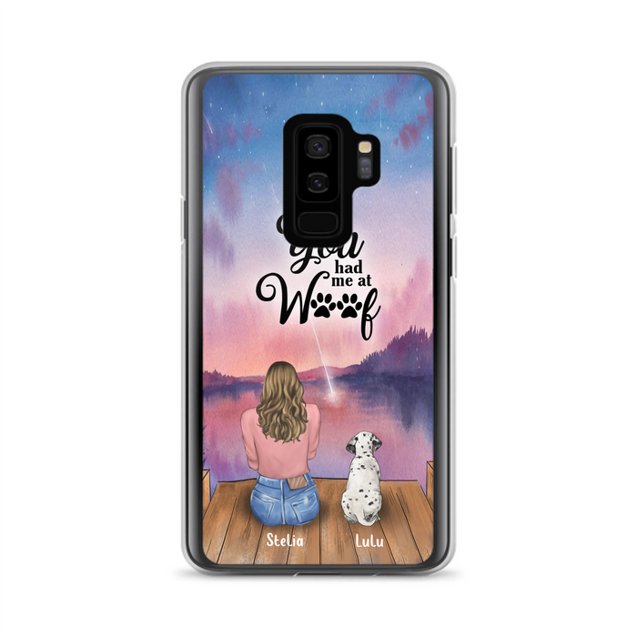 Personalized Dog Mom Phone Case - Gifts For Dog Lovers With Up to 4 Dogs - You Had Me At Woof - Case For iPhone, Samsung And Xiaomi