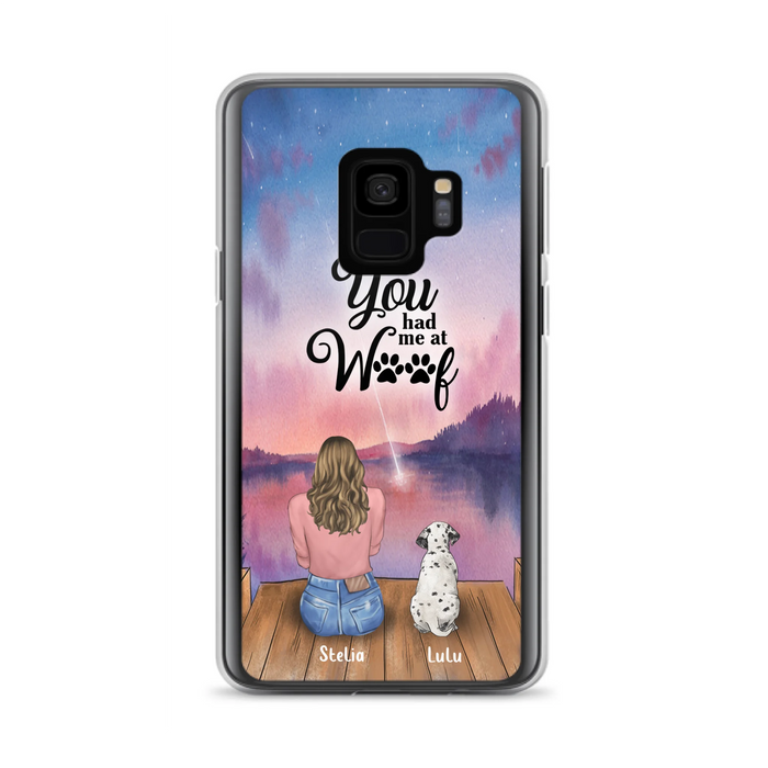 Personalized Dog Mom Phone Case - Gifts For Dog Lovers With Up to 4 Dogs - You Had Me At Woof - Case For iPhone, Samsung And Xiaomi