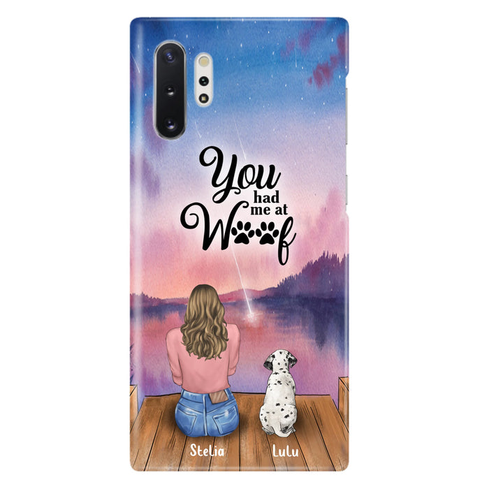 Personalized Dog Mom Phone Case - Gifts For Dog Lovers With Up to 4 Dogs - You Had Me At Woof - Case For iPhone, Samsung And Xiaomi