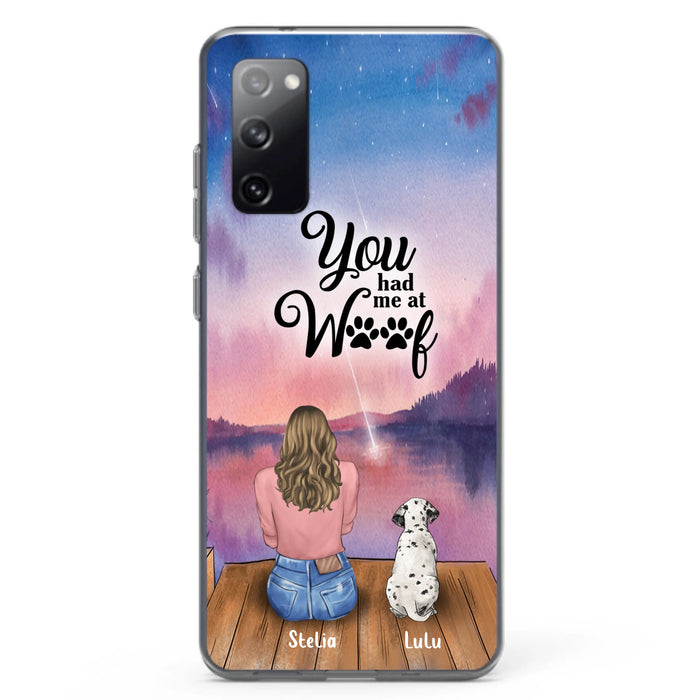 Personalized Dog Mom Phone Case - Gifts For Dog Lovers With Up to 4 Dogs - You Had Me At Woof - Case For iPhone, Samsung And Xiaomi