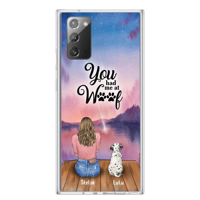 Personalized Dog Mom Phone Case - Gifts For Dog Lovers With Up to 4 Dogs - You Had Me At Woof - Case For iPhone, Samsung And Xiaomi