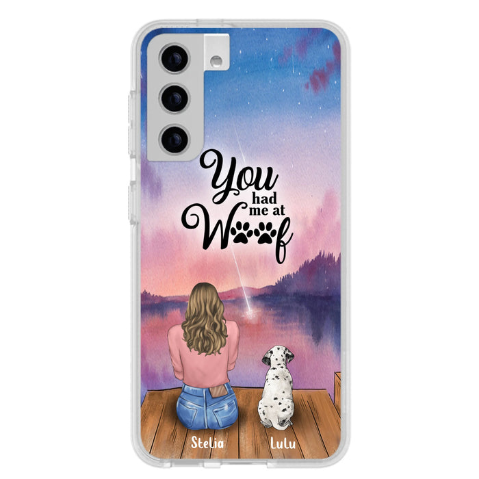 Personalized Dog Mom Phone Case - Gifts For Dog Lovers With Up to 4 Dogs - You Had Me At Woof - Case For iPhone, Samsung And Xiaomi