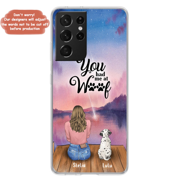 Personalized Dog Mom Phone Case - Gifts For Dog Lovers With Up to 4 Dogs - You Had Me At Woof - Case For iPhone, Samsung And Xiaomi